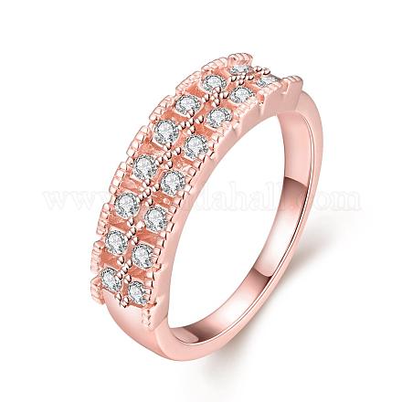 Exquisite Brass Czech Rhinestone Finger Rings for Women RJEW-BB02386-6-1