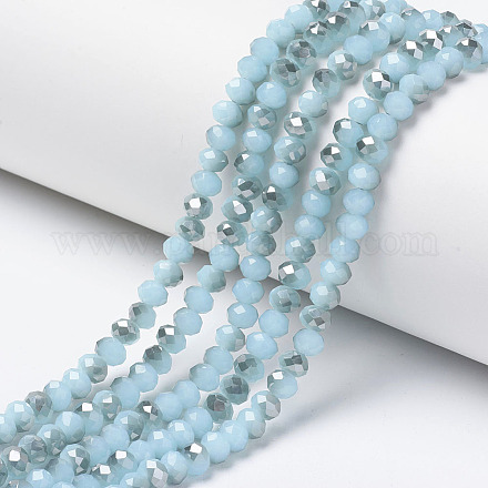Chapelets de perles en verre électroplaqué EGLA-A034-J4mm-E01-1