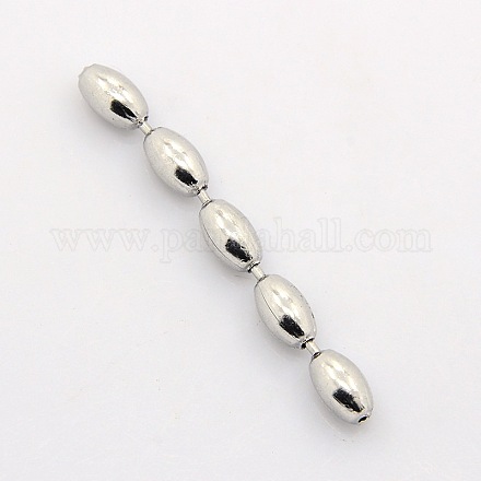 304 Stainless Steel Rice Bead Ball Chains CHS-A002A-6.0mm-1