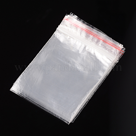 プラスチックジップロックバッグ  再封可能な包装袋  トップシール  セルフシールバッグ  長方形  透明  15x10cm  片側の厚さ：0.9ミル（0.025mm） OPP-S002-1-1