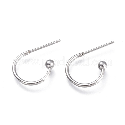 304 Stainless Steel Earring Hooks X-STAS-K211-01P-1