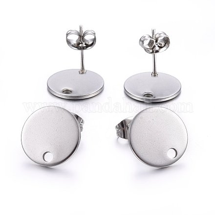 Accessoires de puces d'oreilles en 304 acier inoxydable STAS-K184-01-03P-1