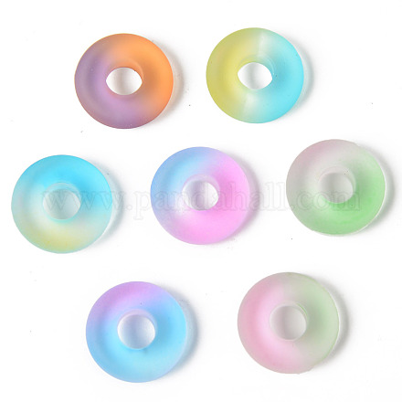 Gummierten Stil Acryl-Perlen OACR-N011-019-1