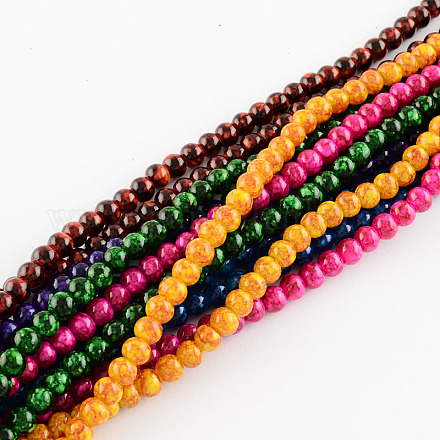 Chapelets de perles en verre peint DGLA-R037-10mm-M-1