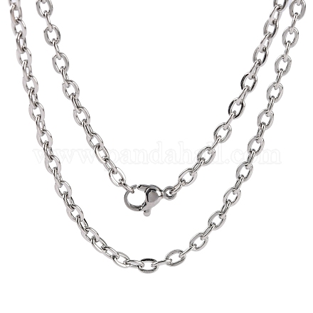 304 Stainless Steel Cable Chains for Necklace Making X-STAS-P045-03P-1