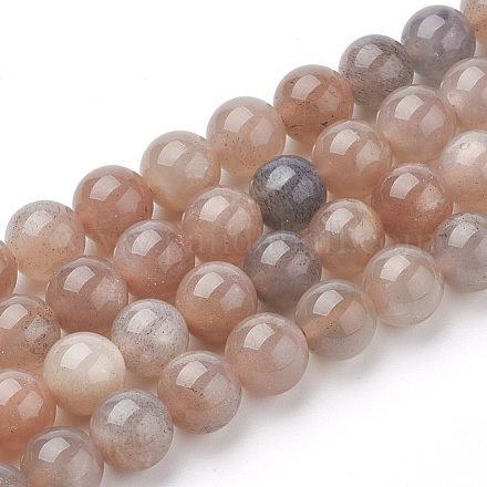 Chapelets de perles de sunstone naturelle naturelles G-T064-21-6mm-1