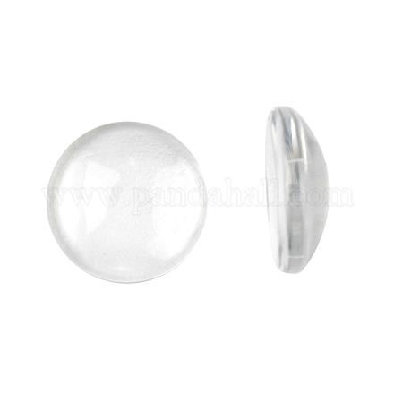 Transparente Glas Cabochons X-GGLA-R026-12mm-1