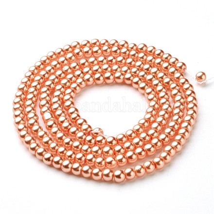 Chapelets de perles en verre nacré HY-4D-B36-1
