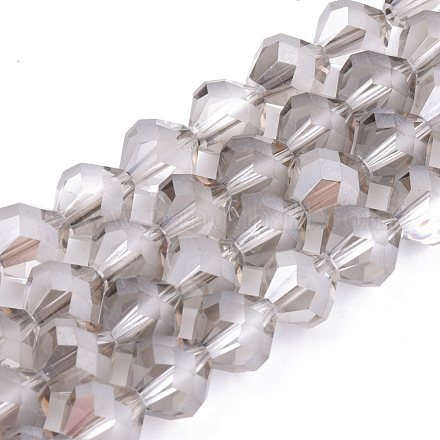 Chapelets de perles en verre électroplaqué EGLA-T003-10mm-C01-1