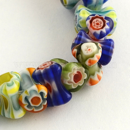 Handmade Millefiori Glass Beads  Strands LK-R004-05-1