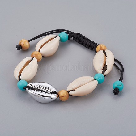 Bracelets réglables en nylon avec cordon de nylon BJEW-JB04090-01-1