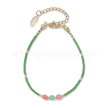 Bracelets en perles de jaspe naturel BJEW-MZ00047-01-1