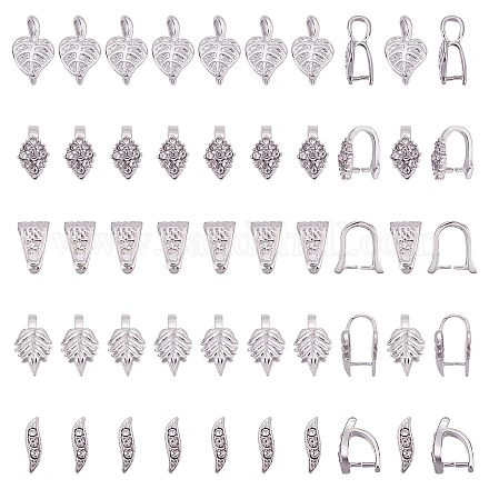 Ph pandahall 30 шт. 5 стиля латунные зажимные поручи ледорубы зажим для зажима зажим для ожерелья поручителем застежки для поделок изготовление ожерелья браслет изготовление ювелирных изделий KK-PH0001-19-1