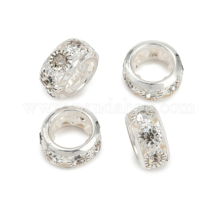 Латунные бусины со стразами &nbsp;KK-U071-02B-01S-1