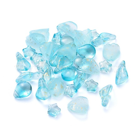 Electroplate Transparent Glass Beads EGLA-L027-D05-1