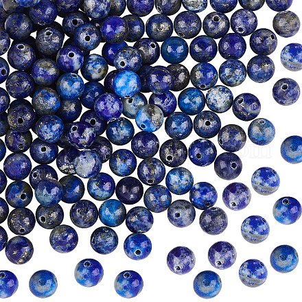 Olycraft 2 brin de perles rondes en lapis-lazuli naturel G-OC0002-28-1