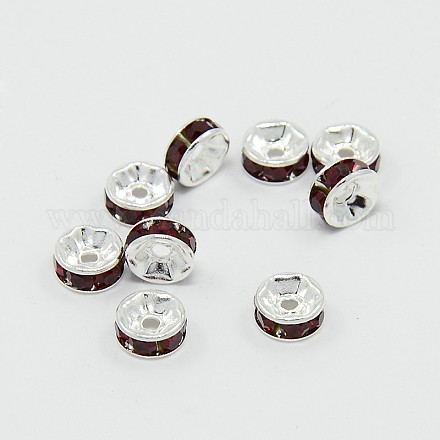 Brass Grade A Rhinestone Spacer Beads RSB036NF-09-1