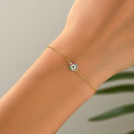 925 браслет из стерлингового серебра с прозрачными звеньями из кубического циркония с микропаве OX8749-1-1