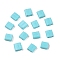 2-Hole Baking Paint Glass Seed Beads, Rectangle, Turquoise, 5x4.5~5.5x2~2.5mm, Hole: 0.5~0.8mm