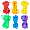 30M 6 Colors Hollow Pipe PVC Tubular Synthetic Rubber Cord, Wrapped Around White Plastic Spool, Mixed Color, 2mm, Hole: 1mm, about 5.47 Yards(5m)/color