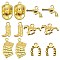 84Pcs 6 Styles Alloy Pendants, Mixed Shapes, Golden, 13.5~25x11~21x1.5~6mm, Hole: 1.6~2.5mm, 14pcs/style