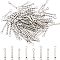 80Pcs 4 Sizes 201 Stainless Steel Links Connectors, Twist Bar Links, Stainless Steel Color, 20pcs/size
