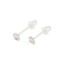 925 Sterling Silver Stud Earring Findings, Flat Round Tray, Silver, Tray: 3.5mm, 12x4mm, Pin: 0.7mm