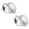 Non-Tarnish Stylish Irregular Leaf 304 Stainless Steel Stud Earrings for Women, Stainless Steel Color