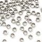 Brass Crimp Beads, Platinum, 3.5x2mm, Hole: 2mm