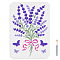 US 1Pc PET Hollow Out Drawing Painting Stencils, for DIY Scrapbook, Photo Album, with 1Pc Art Paint Brushes, Lavender, 297x210mm