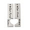 Anti-Tarnish 201 Stainless Steel Big Pendants, Couple Charms, Rectangle with Word Our First Home, Stainless Steel Color, 50x12x1.5mm, Hole: 2.5mm, 2pcs/set