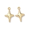 Alloy Pendants, Star Charms, Rack Plating, Cadmium Free & Lead Free, Golden, 19x12x3mm, Hole: 1.2mm