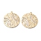 Brass Pendants, Round, Long-Lasting Plated, Real 18K Gold Plated, 33.5x30.5x0.8mm, Hole: 1.4mm