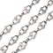 304 Stainless Steel Nuggets Link Chains, Unwelded, Stainless Steel Color, 13.5x8.5x1.4mm