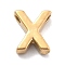 Ion Plating(IP) 304 Stainless Steel Charms, Letter Charm, Real 18K Gold Plated, Letter X, 9.5x8.5x3mm, Hole: 1.6mm
