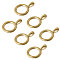 CHGCRAFT 6Pcs Brass Twister Clasps Golden Charm Holder Pendant Flat Round Clasps pendant clasp for necklace jewelry making bracelet clasps and closures