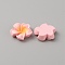 Opaque Resin Cabochons, Flower, Pink, 19x5.5mm