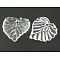 Transparent Acrylic Pendants, Leaf, White, about 15mm long, 15mm wide, 2mm thick, hole: 1.5mm