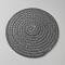 Round Cotton Woven Coasters, Cup Mats, Gray, 180x6mm