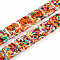 Synthetic Turquoise Beads Strands, Spray Painted, Square, Dark Orange, 20x20x6.5mm, Hole: 1mm, about 20pcs/strand, 15.63''(39.7cm)