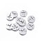 Tarnish Resistant 304 Stainless Steel Links connectors, Laser Cut, Flat Round with Airplane, Stainless Steel Color, 11.5x1mm, Hole: 1.2mm