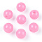 Opaque Plastic Beads, Round, Pearl Pink, 6x5.5mm, Hole: 1.8mm, about 4790pcs/500g