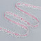 Milk Fiber Bowknot Embroidery Ribbon, Lace Trim, Pink, 5/8 inch(15mm)