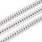 304 Stainless Steel Fishbone Link Chains, Unwelded, with Spool, Stainless Steel Color, 11.5x3mm, about 32.81 Feet(10m)/Roll
