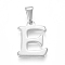 Non-Tarnish 304 Stainless Steel Pendants, Stainless Steel Color, Initial Letter.E, 20x15x1.8mm, Hole: 3x7mm