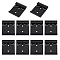 10Pcs Aluminium Alloy DIN Rail Mounting Clip Mounting Bracket, Black, 50x42x8.5mm, Hole: 3.5mm