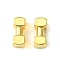 304 Stainless Steel Findings, Dumbbell, Real 18K Gold Plated, 7x3x3mm