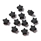 Silicone Beads, Star, Black, 13x14x8mm, Hole: 2mm