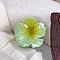 Two Tone Plastic Claw Hair Clips, Flower, Light Green, 77x77mm