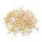 Brass Screw Eye Pin Peg Bails, For Half Drilled Beads, Long-Lasting Plated, Rack Plating, Real 14K Gold Plated, 8x4x1mm, Hole: 2mm